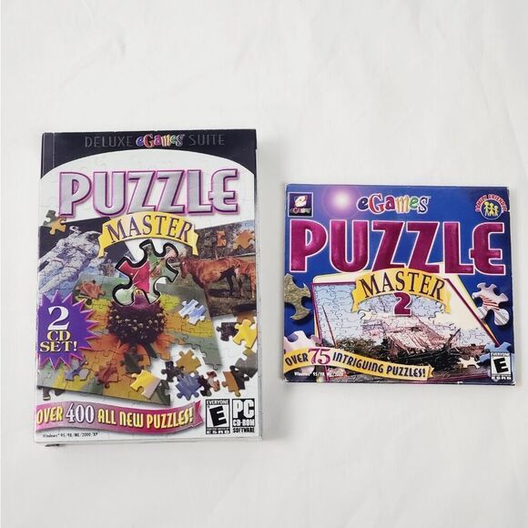 Puzzle Master 1 & 2 Egames CD-ROM GAME - Picture 1 of 7